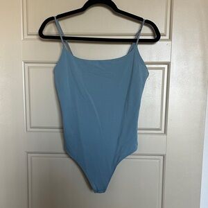 Aritzia Babaton Dusty Blue Bodysuit